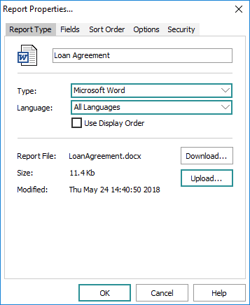 Word report